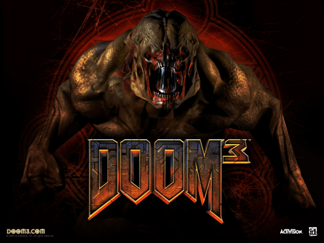 Doom 3 title screen for Xbox